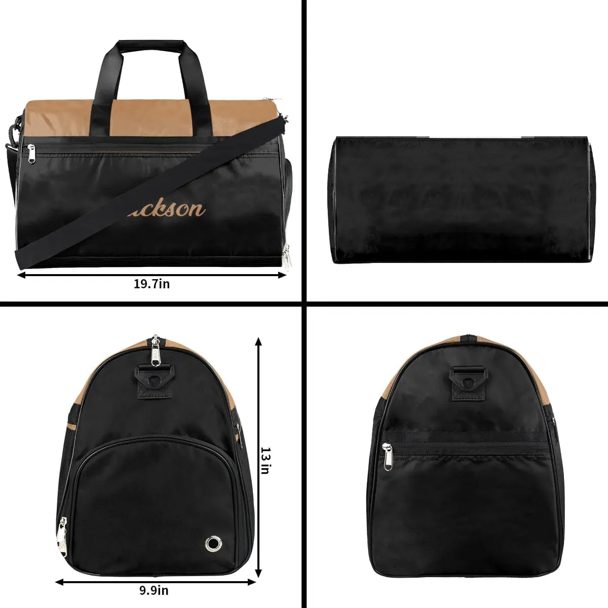 Personalized Gym Duffel Bag for Mens Large Duffel Bags Men Women Travel Duffel Bags Gym Accessories for Men Women Dark Orange