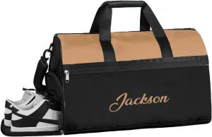 Personalized Gym Duffel Bag for Mens Large Duffel Bags Men Women Travel Duffel Bags Gym Accessories for Men Women Dark Orange