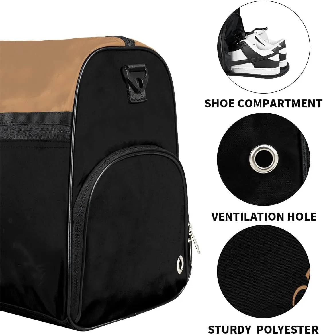 Personalized Gym Duffel Bag for Mens Large Duffel Bags Men Women Travel Duffel Bags Gym Accessories for Men Women Dark Orange
