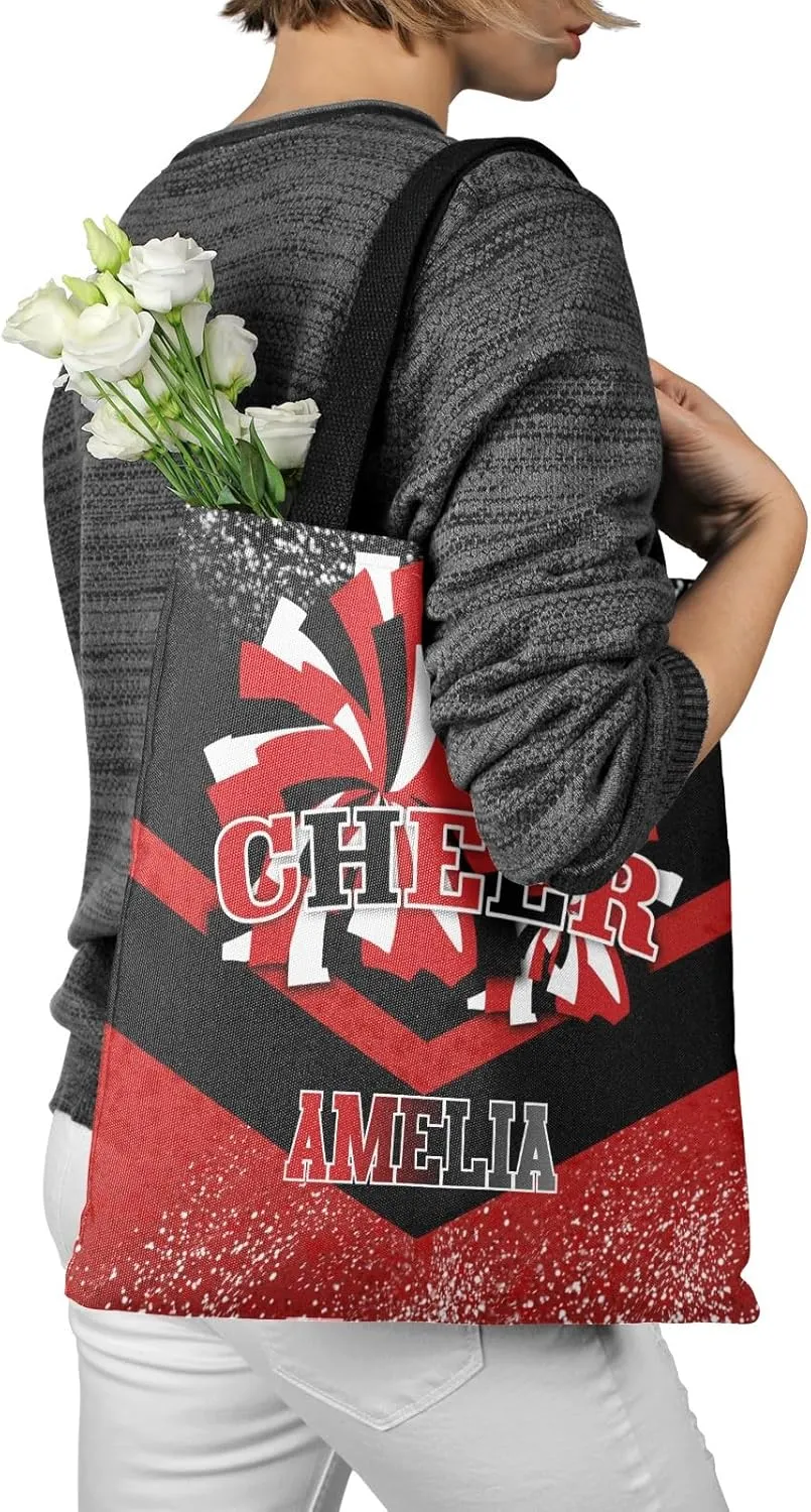 Personalized Name Cheerleading Gifts Gym Handbag Gift Bags Christmas Treat Bags for Holiday Party Gift Bags
