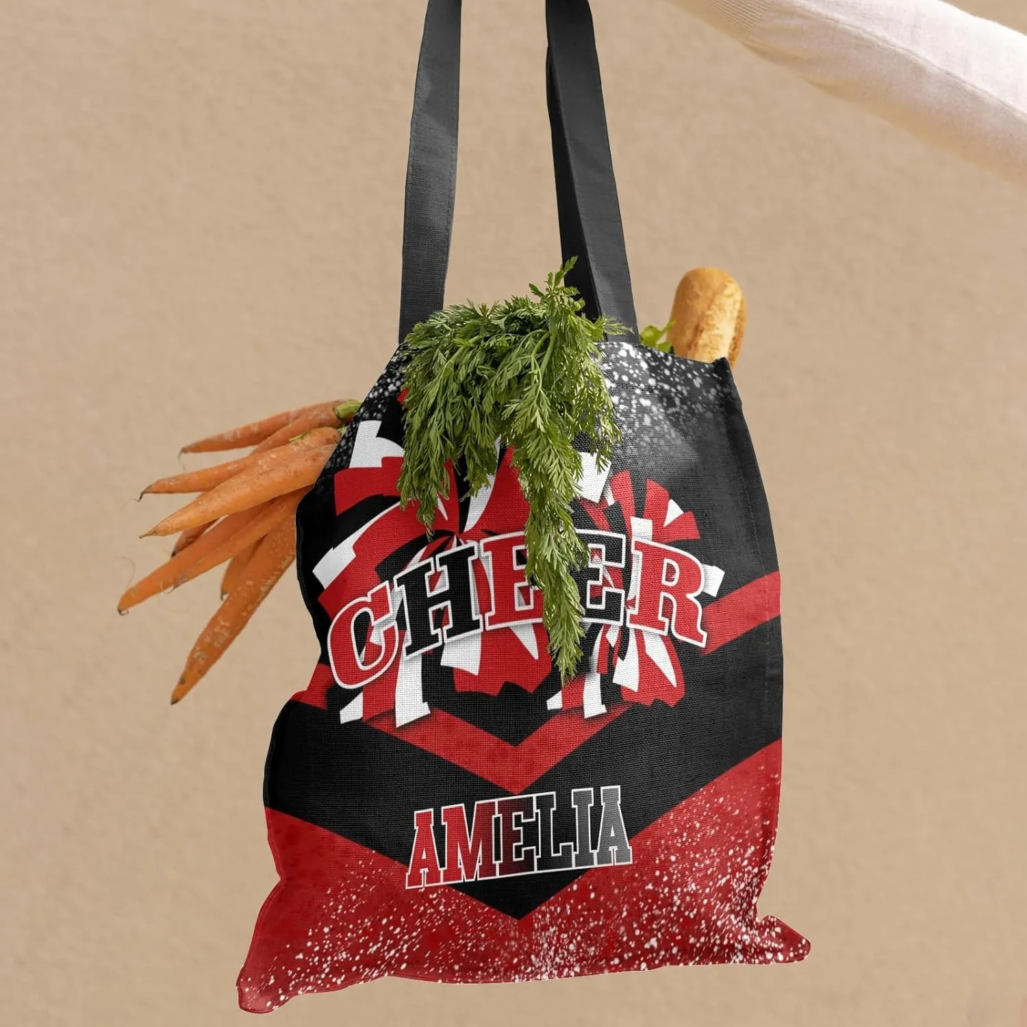 Personalized Name Cheerleading Gifts Gym Handbag Gift Bags Christmas Treat Bags for Holiday Party Gift Bags