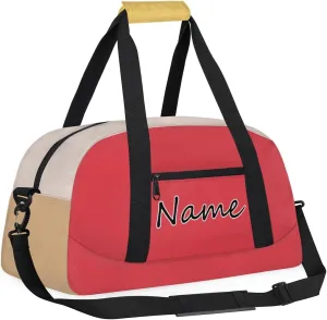 Personalized Name Small Gym Bag for Women, Custom Cute Travel Duffle Bag Carry On Weekender Bag