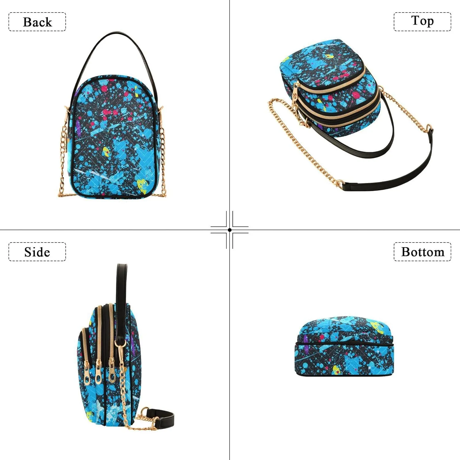 Phone Purse Women's Crossbody Handbags Quilted Small Leather Crossbody Bags Shoulder Bag for Women Girls Cherries