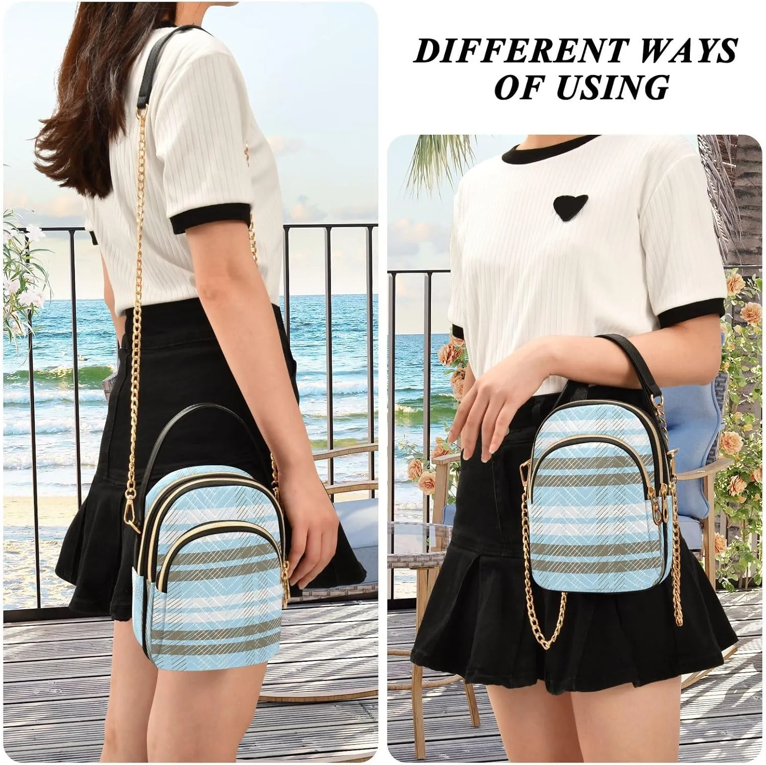 Phone Purse Women's Crossbody Handbags Quilted Small Leather Crossbody Bags Shoulder Bag for Women Girls Cherries