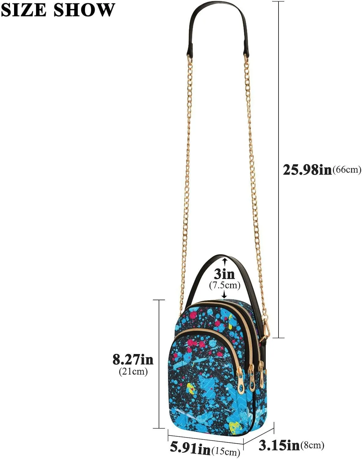 Phone Purse Women's Crossbody Handbags Quilted Small Leather Crossbody Bags Shoulder Bag for Women Girls Cherries
