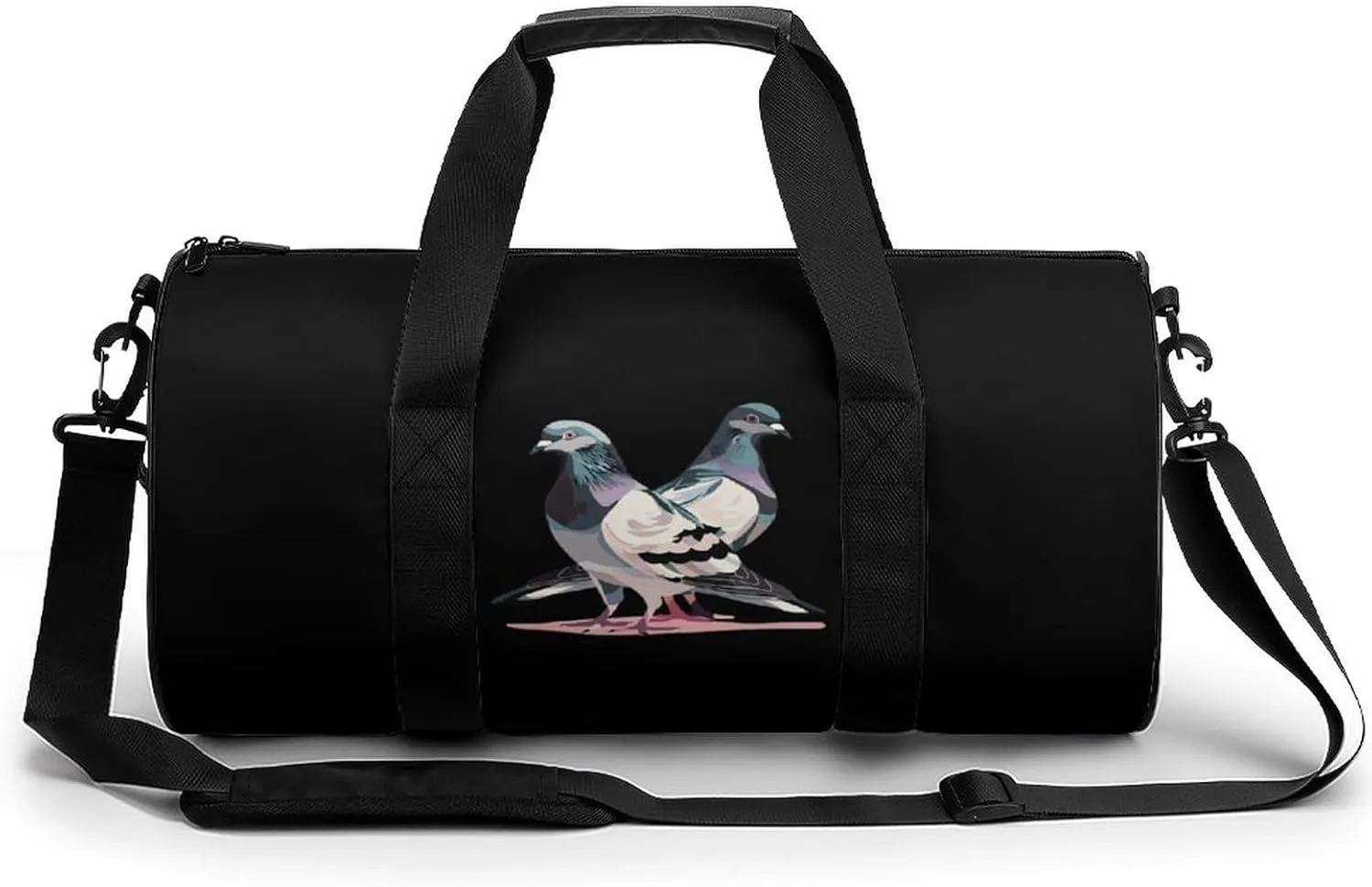 Pigeon Power Gym Bag for Men Women Cylindrical Gym Duffle Bags Travel Sports Carryon Gymbag 17.7in/9in/9in