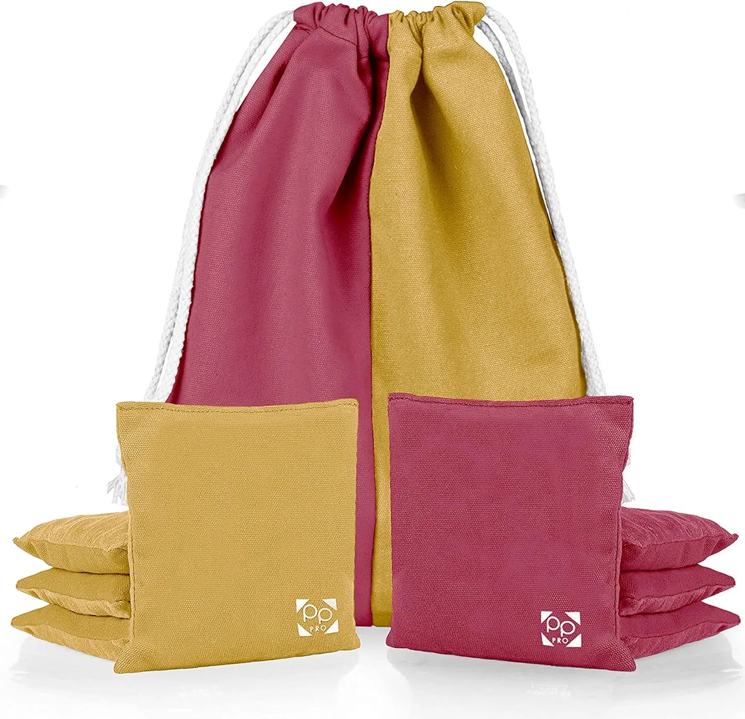 Play Platoon Professional Cornhole Bags - Set of 8 Regulation All Weather Two Sided Improved Bean Bags for Pro Corn Hole Game
