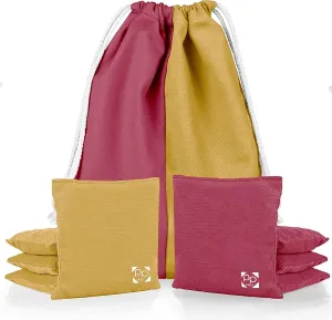Play Platoon Professional Cornhole Bags - Set of 8 Regulation All Weather Two Sided Improved Bean Bags for Pro Corn Hole Game