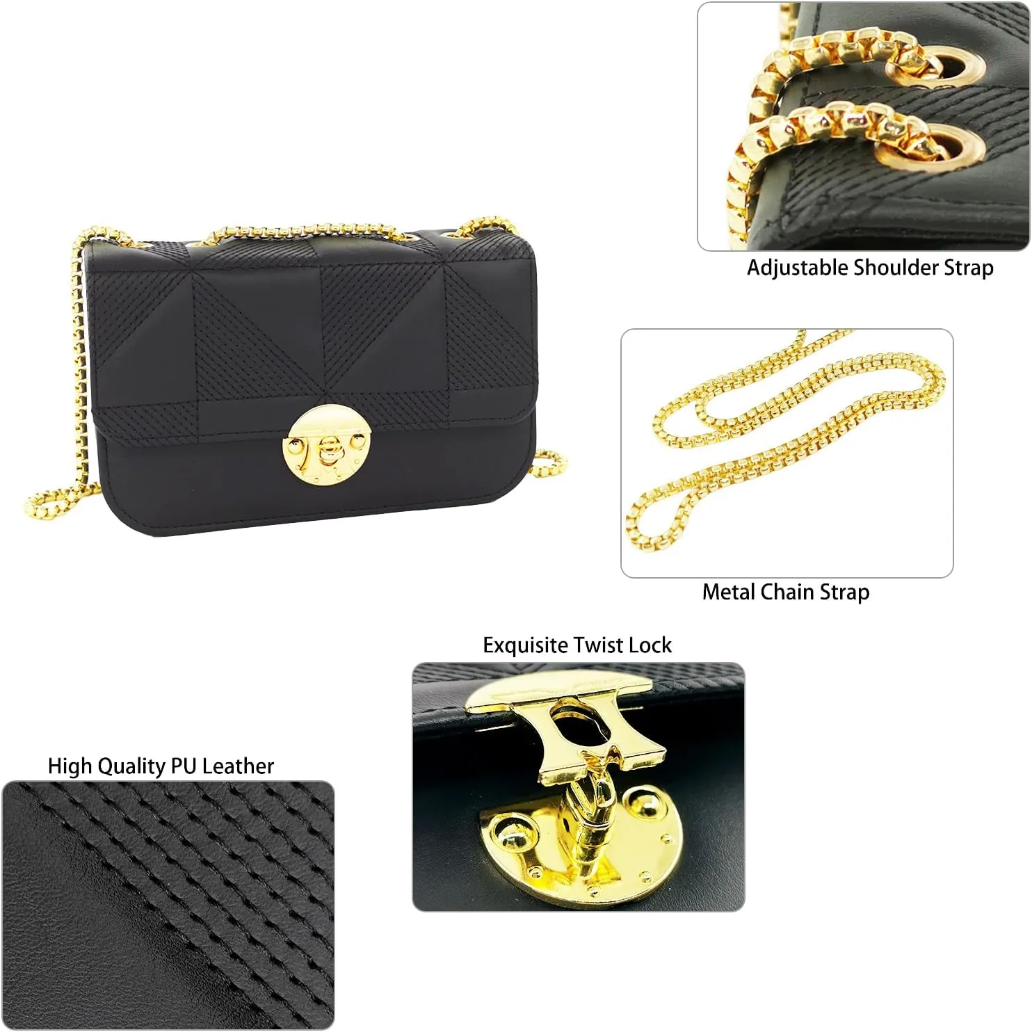 PORT&LOTUS Mini Shoulder Bag for Women PU Leather Small Bags for Women Little Tote Bag Women Purses