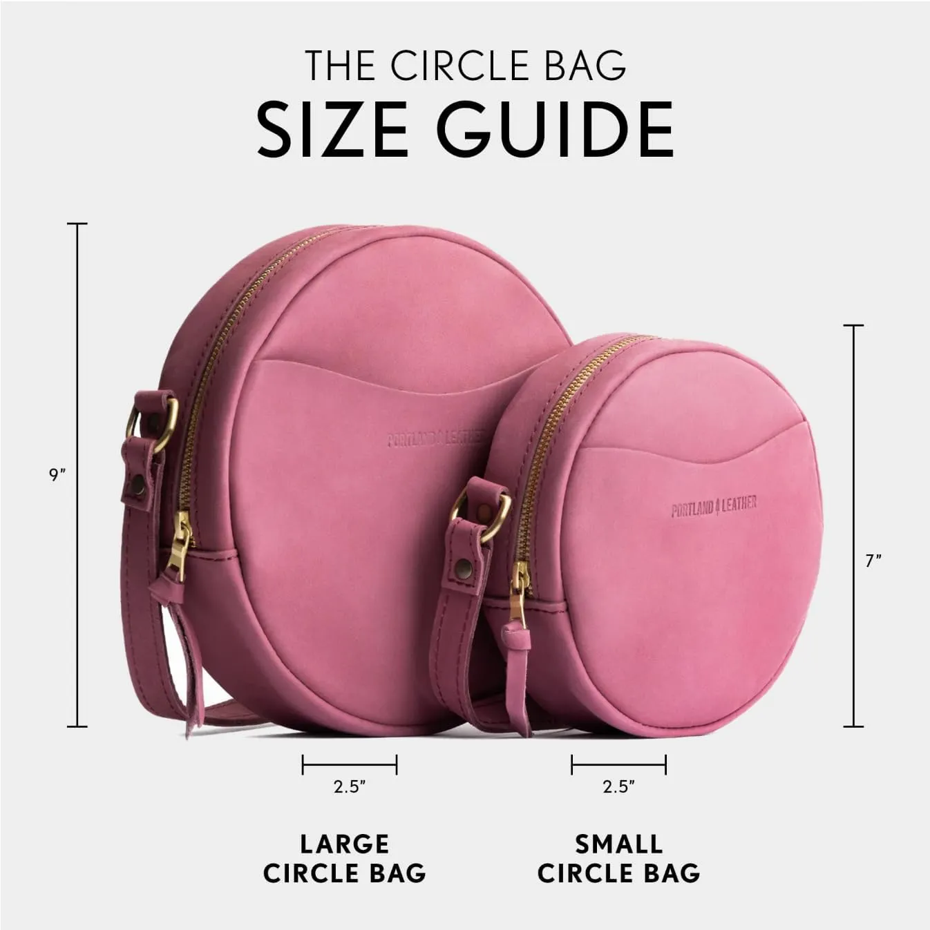 Portland Leather Goods Circle Crossbody Bag for Women – Handmade from the Finest Full-Grain Hides