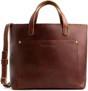 Portland Leather Goods Medium Crossbody Zipper Tote for Women – Handmade from the Finest Full-Grain Hides