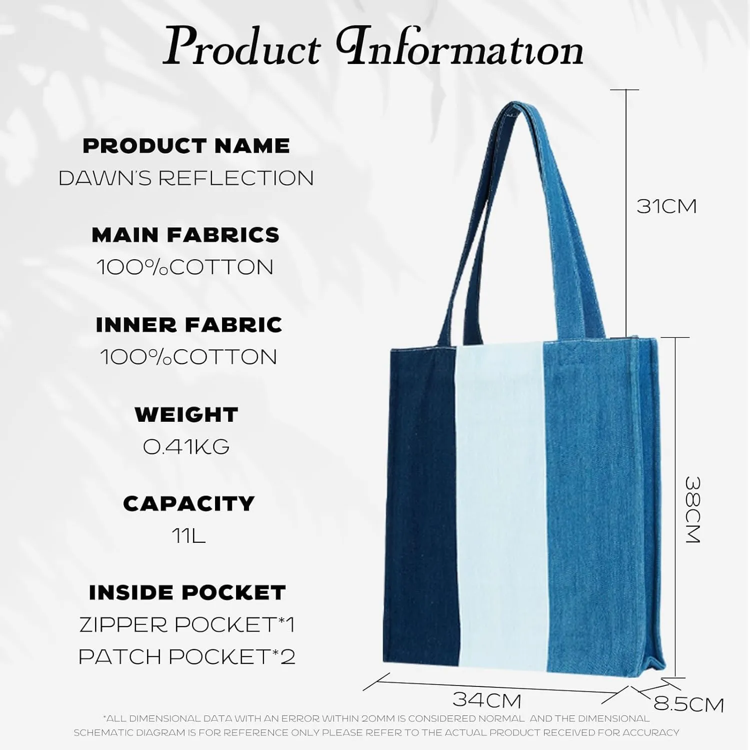 Premium Colorblock Denim Tote Bag for Women – 2025 Summer Lightweight Foldable Large Designer Shoulder Bag with Pockets
