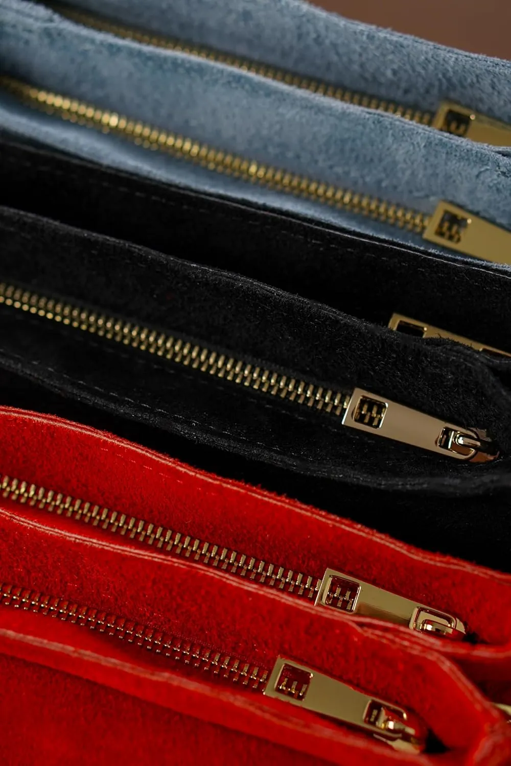 Premium Italian Leather Handmade in Florence, Italy. Suede Crossbody Bag for Women with a Detachable Strap Made in Italy