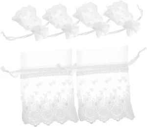 PRETYZOOM 6pcs Butterfly Drawstring Jewelry Bag Mesh Organza Satchel for Travel Party Wedding Organized Storage of Small Items