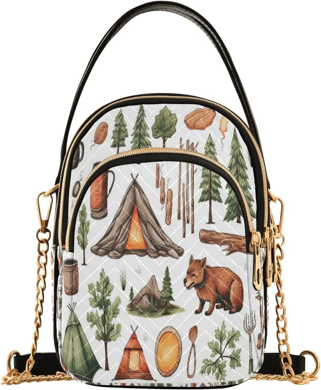Primitive Tribe Crossbody Handbags for Women Casual Leather Shoulder Phone Purse