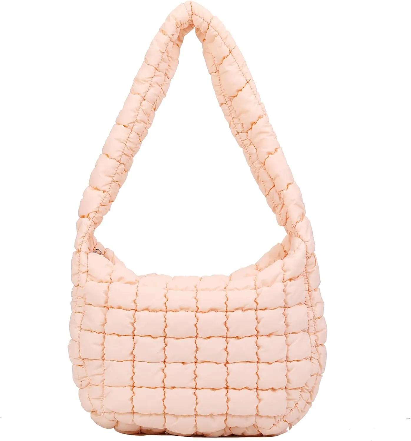Puffer Carryall Tote Bag for Women Quilted Shoulder Bag for Travel Lightweight Cotton Padded Hobo Handbag
