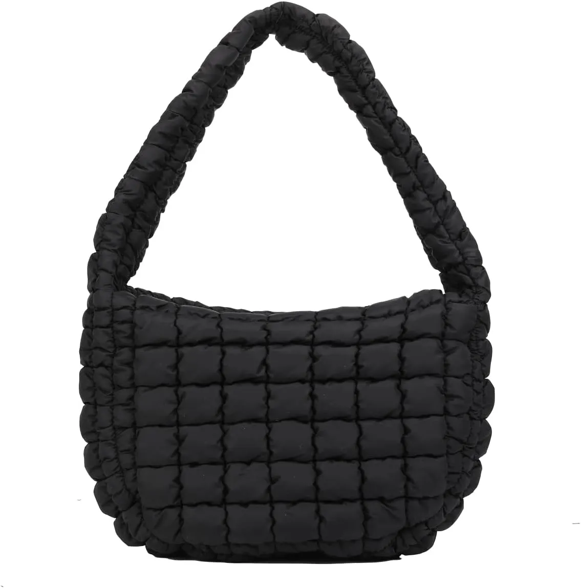 Puffer Carryall Tote Bag for Women Quilted Shoulder Bag for Travel Lightweight Cotton Padded Hobo Handbag