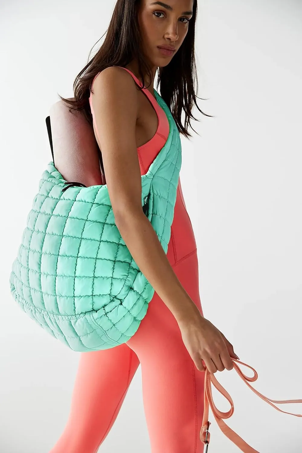 Puffer Quilted Shoulder Bag for Women Padding Shoulder Bag Puffy Hobo Bag Trendy Tote Bag 2025