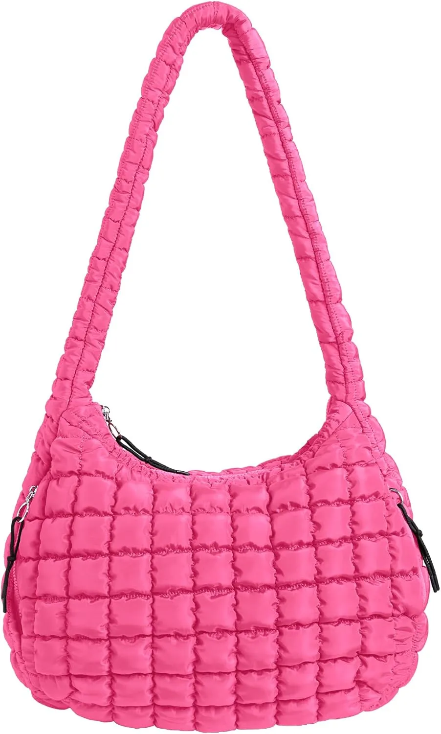 Puffer Quilted Shoulder Bag for Women Padding Shoulder Bag Puffy Hobo Bag Trendy Tote Bag 2025