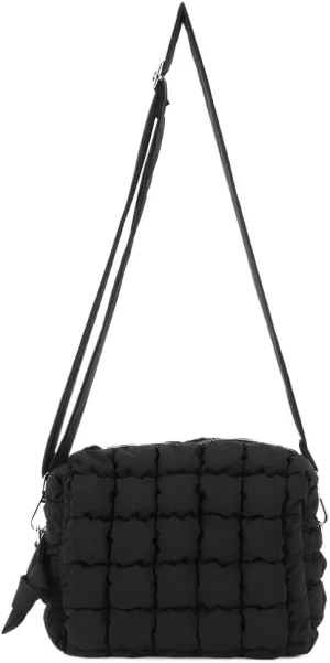 Puffer Shoulder Bag Small Quilted Crossbody Bag for Women Puffer Tote Bag Puffy Purse Cute Quilted Makeup Bag