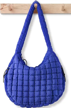 Puffer Tote Bag for Women Large Quilted Tote Bag Quilted Carryall Bag Soft Puffy Crossbody Bag Hobo Handbags Puff Purse