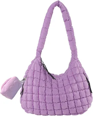 Puffer Tote Bag for Women Quilted Carryall Bag Quilted Puffer Tote Bag Large Puffer Tote Bag Puffy Crossbody Bags