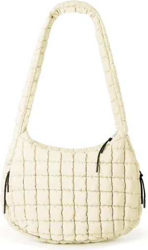 Puffer Tote Bag for Women, Quilted Tote Bag Puffer Bag, Large Quilted Crossbody Bags Carryall Bag, Hobo Bags for Travel