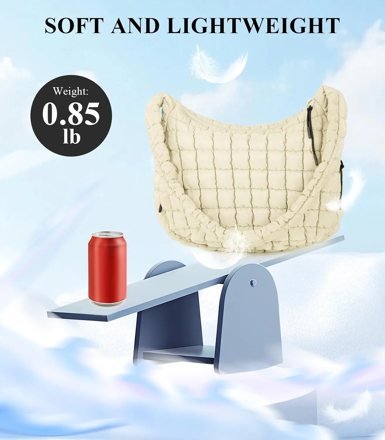 Puffer Tote Bag for Women, Quilted Tote Bag Puffer Bag, Large Quilted Crossbody Bags Carryall Bag, Hobo Bags for Travel