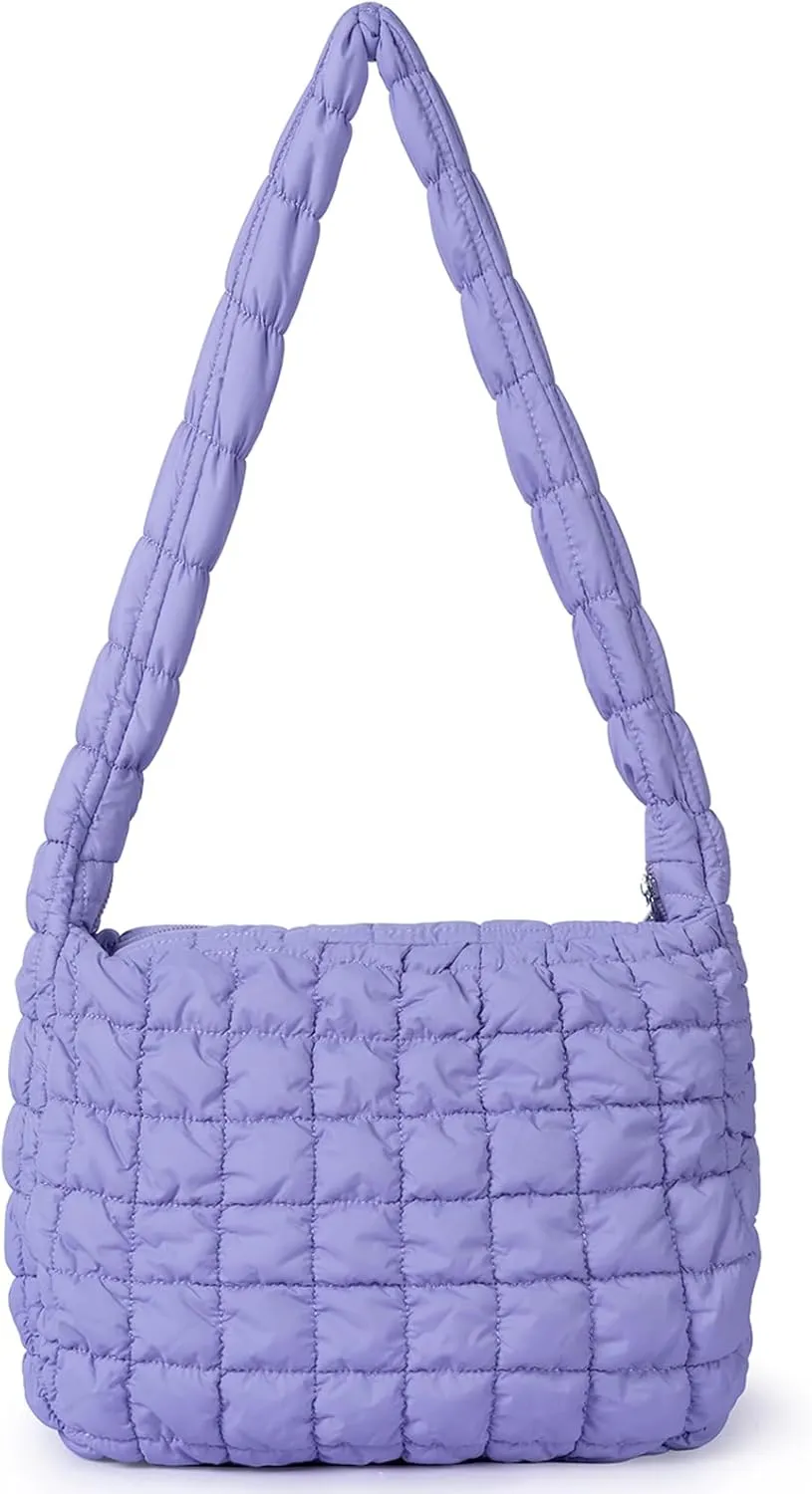 Puffer Tote Bag for Women Quilted Tote Bag Quilted Crossbody Bag Lightweight Padding Pufferr Shoulder Bag