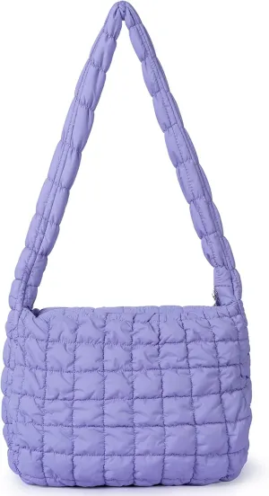 Puffer Tote Bag for Women Quilted Tote Bag Quilted Crossbody Bag Lightweight Padding Pufferr Shoulder Bag