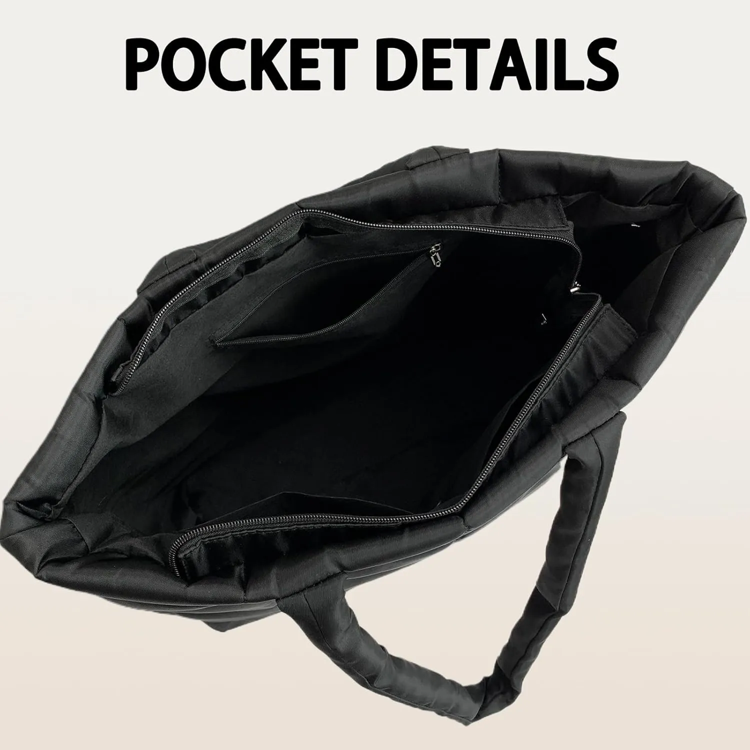 Puffer Tote Bag for Women,Lightweight Wave Quilted Padded Puffer Hobo Shoulder Bag and Work Bags for Travel Daily