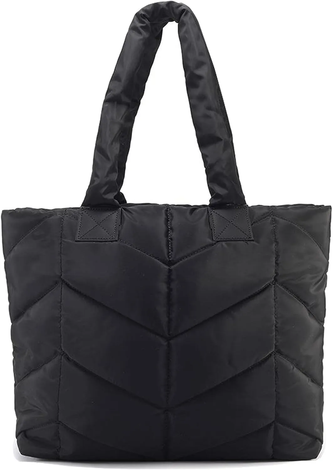 Puffer Tote Bag for Women,Lightweight Wave Quilted Padded Puffer Hobo Shoulder Bag and Work Bags for Travel Daily