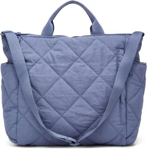 Puffer Tote Bag Women Quilted Crossbody Handbag Lattice Padded Puffy Purse Casual Satchel Bag