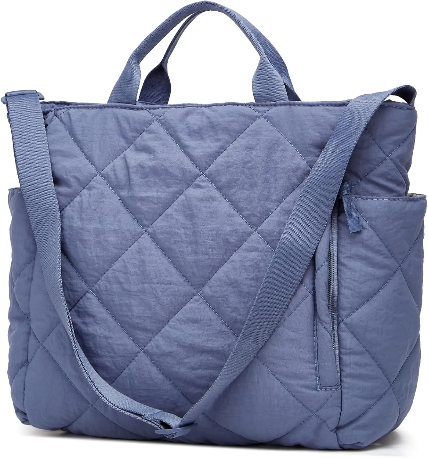 Puffer Tote Bag Women Quilted Crossbody Handbag Lattice Padded Puffy Purse Casual Satchel Bag