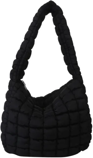 Puffer Tote Bag Women Quilted Shoulder Bags Puffy Bubble Pleated Purse Nylon Padding Cloud Crossbody Bag 2025