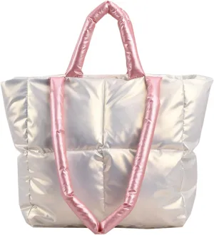 Puffy Tote Bag Padded Puffy Tote Lattice Handbags for Women Large Puffer Tote Bag Shoulder Bag Puffer Luxury Bags