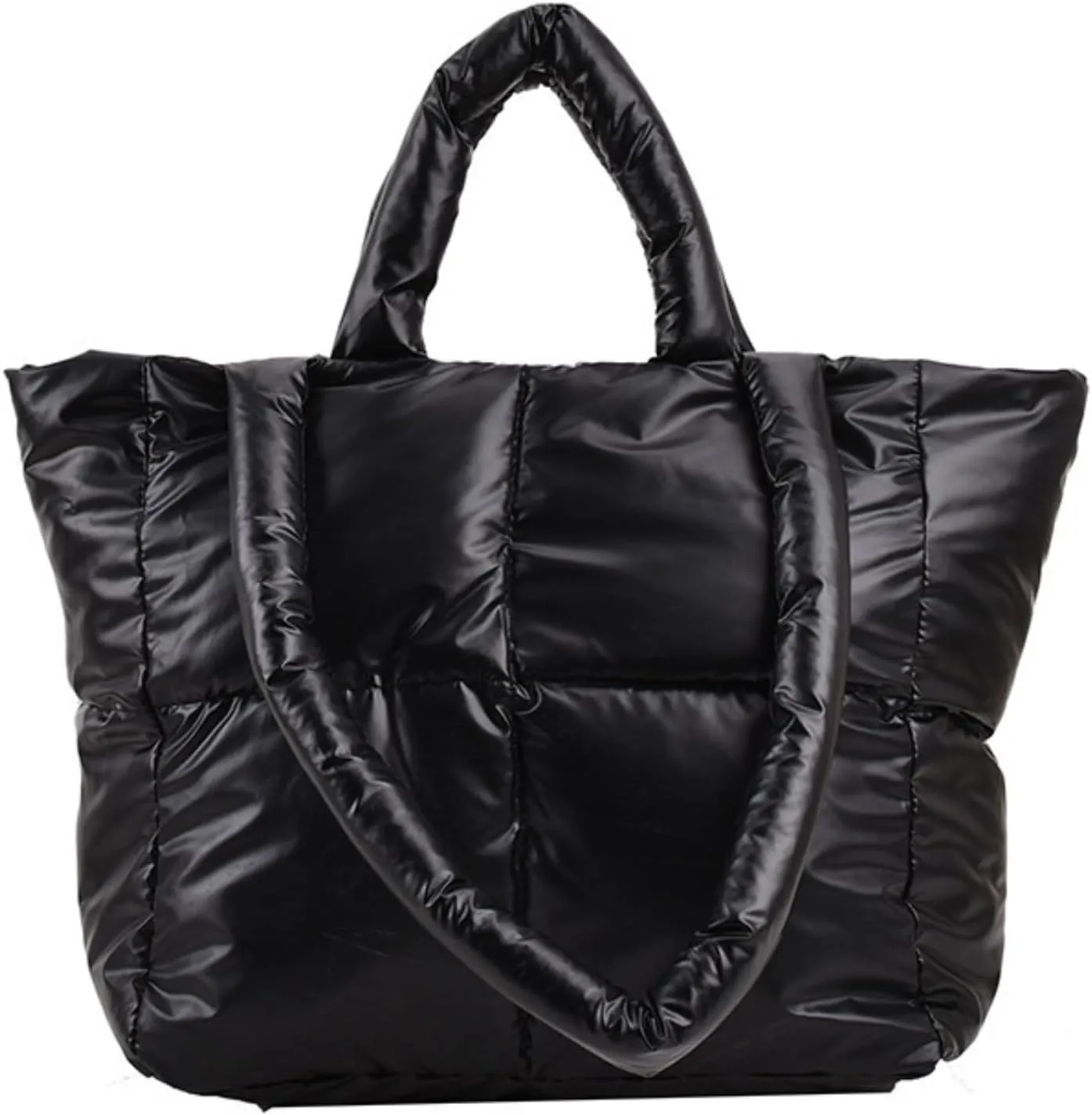 Puffy Tote Bag Padded Puffy Tote Lattice Handbags for Women Large Puffer Tote Bag Shoulder Bag Puffer Luxury Bags