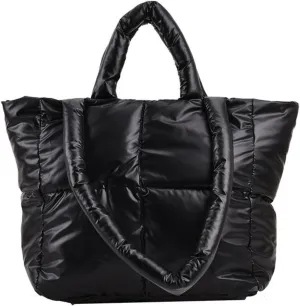 Puffy Tote Bag Padded Puffy Tote Lattice Handbags for Women Large Puffer Tote Bag Shoulder Bag Puffer Luxury Bags
