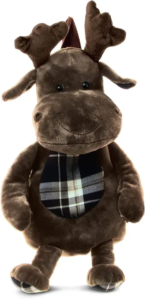 Puzzled DolliBu Moose Stuffed Animal Backpack - Super Soft Plush Stuffed Animal Bag for Children Accessories, Kids First Travel Plush Bag Toy for Boys & Girls- 14"