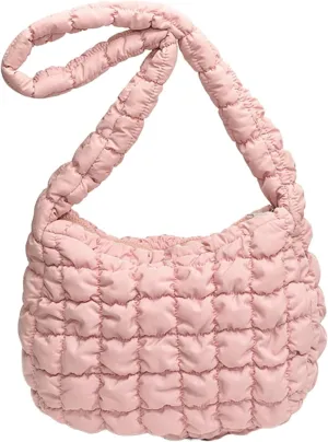 Quilted Crossbody Bag Women 2025 Puffer Tote Large Carryall Nylon Puffy Shoulder Pleated Cloud Bubble Messenger Bag