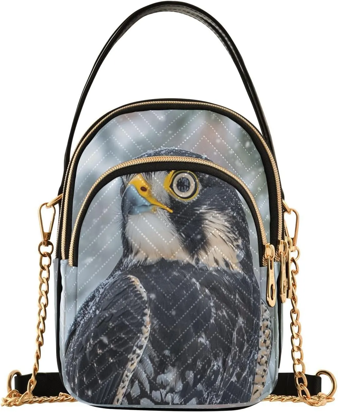 Quilted Crossbody Bags for Women Trendy, Falcon Small Shoulder Handbags Leather Purse for Women Cross Body Purses