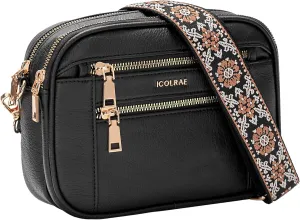 Quilted Crossbody Bags For Women Vegan Leather Small Purses Wide Strap Medium Lightweight Shoulder Handbags