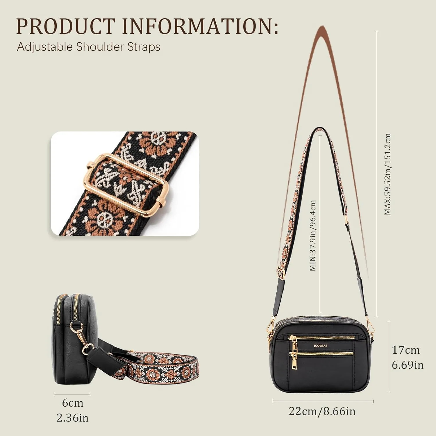 Quilted Crossbody Bags For Women Vegan Leather Small Purses Wide Strap Medium Lightweight Shoulder Handbags