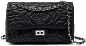 Quilted Crossbody Purse for Women Trendy Ladies Leather Shoulder Bag with Chain Designer Purses