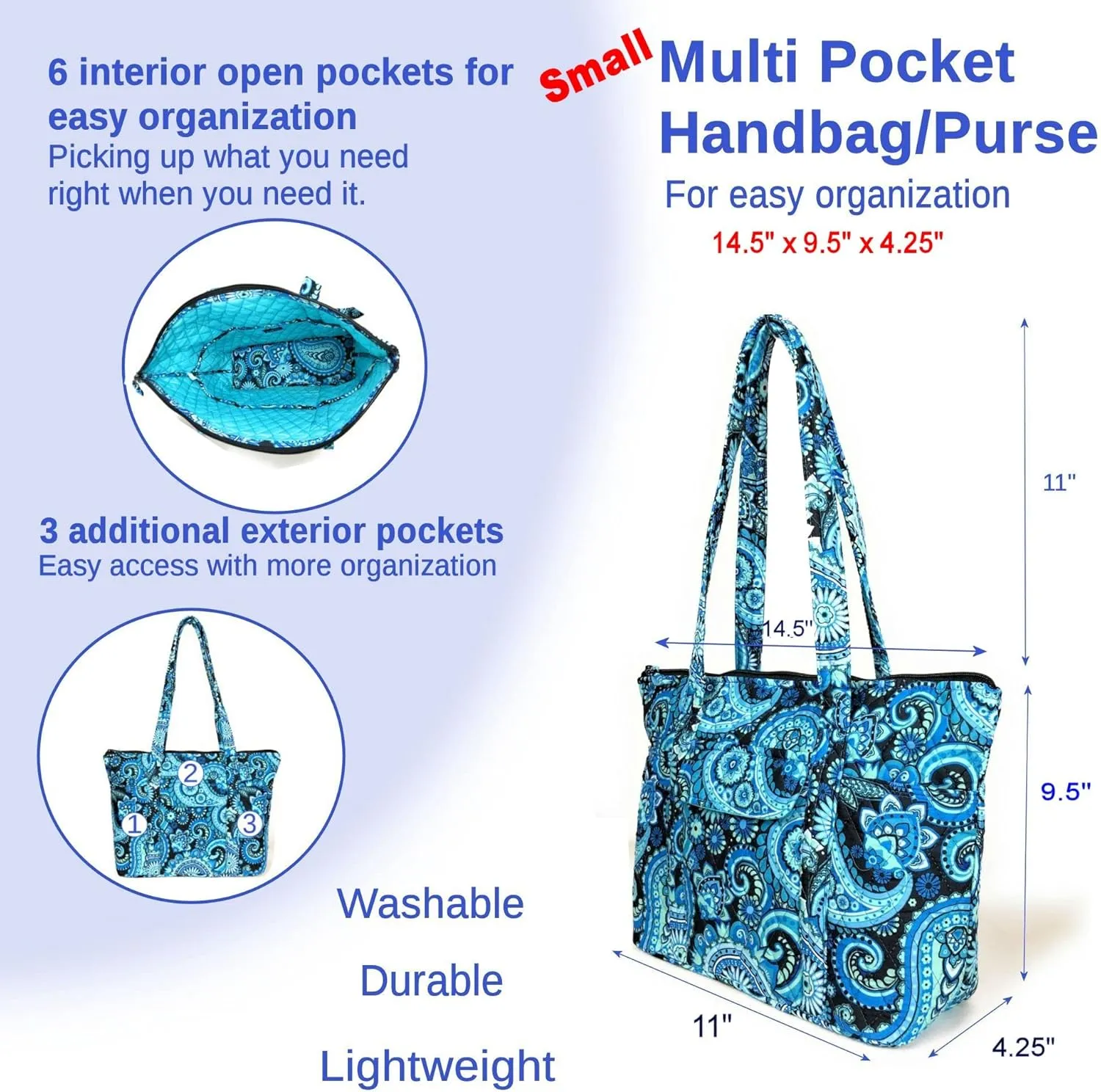 Quilted Handbag Purse Shoulder Bag Pocketbook