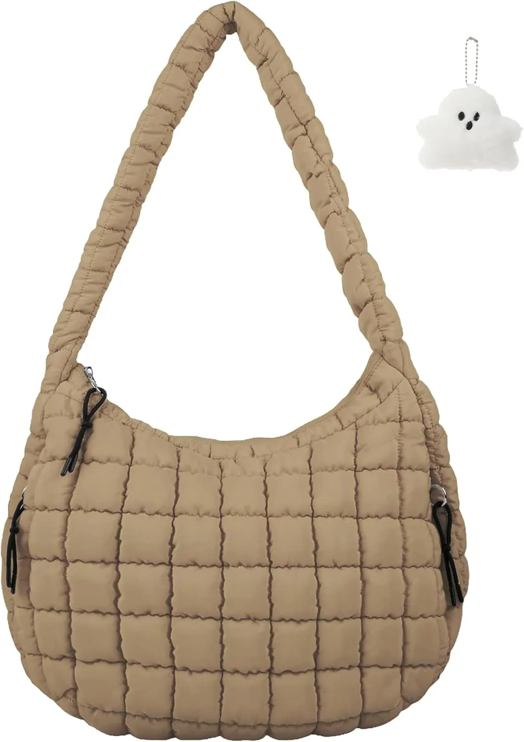 Quilted Puffer Tote Bag Large Quilted Crossbody Hobo Bags for Women Puffy Purse Carryall Bag Nylon Shoulder Handbag