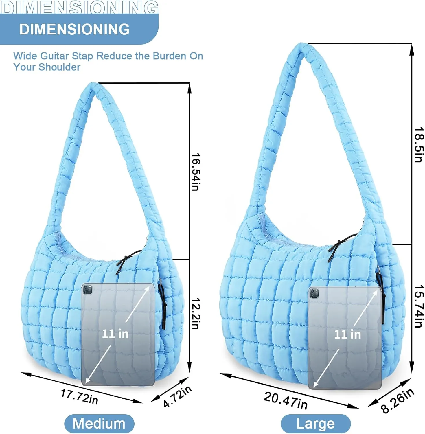 Quilted Puffer Tote Bag Purse Puffy Crossbody Shoulder Bag,Lightweight Nylon Hobo Bag Puffer Carryall Bag for Women Girl