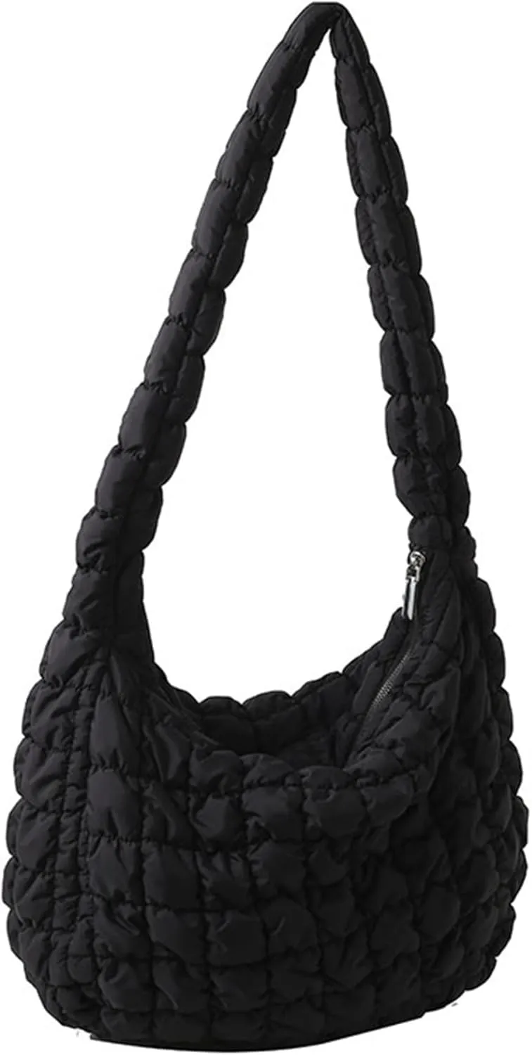 Quilted Tote Bag for Women Puffer Bags Large Padding Shoulder Bag Dumpling Underarm Bag Tote Bag Cloud Handbags with Zip