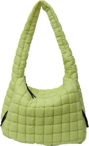 Quilted Tote Bag, Large Lightweight Quilted Bag Puffer Tote Bag Trendy Puffy Purse Hobo Bags for Women