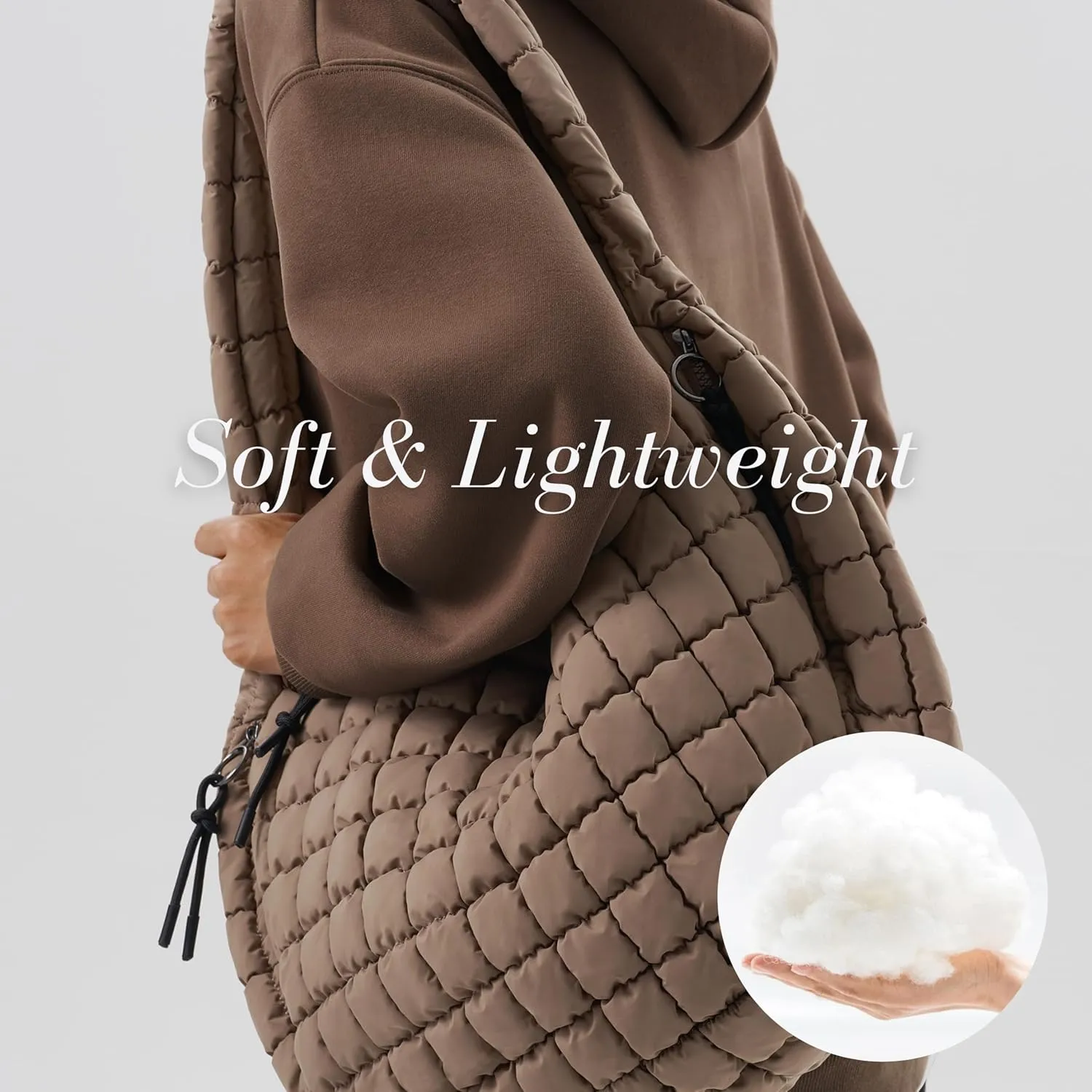 Quilted Tote Bag Large Quilting Cute Puffer Shoulder Bag Lightweight Quilted Padding Hobo Bag for Women Winter Fashion